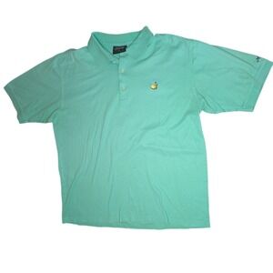 Masters Collection Polo Shirt Mens XL Green Short Sleeve Golf Mercerized Cotton